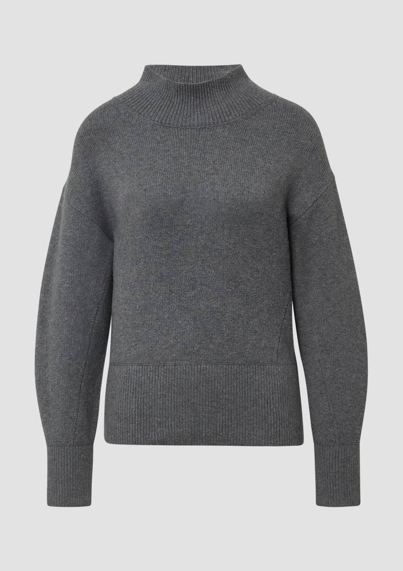 s.Oliver - Weicher Pullover mit Stehkragen, Damen, grau von s.Oliver