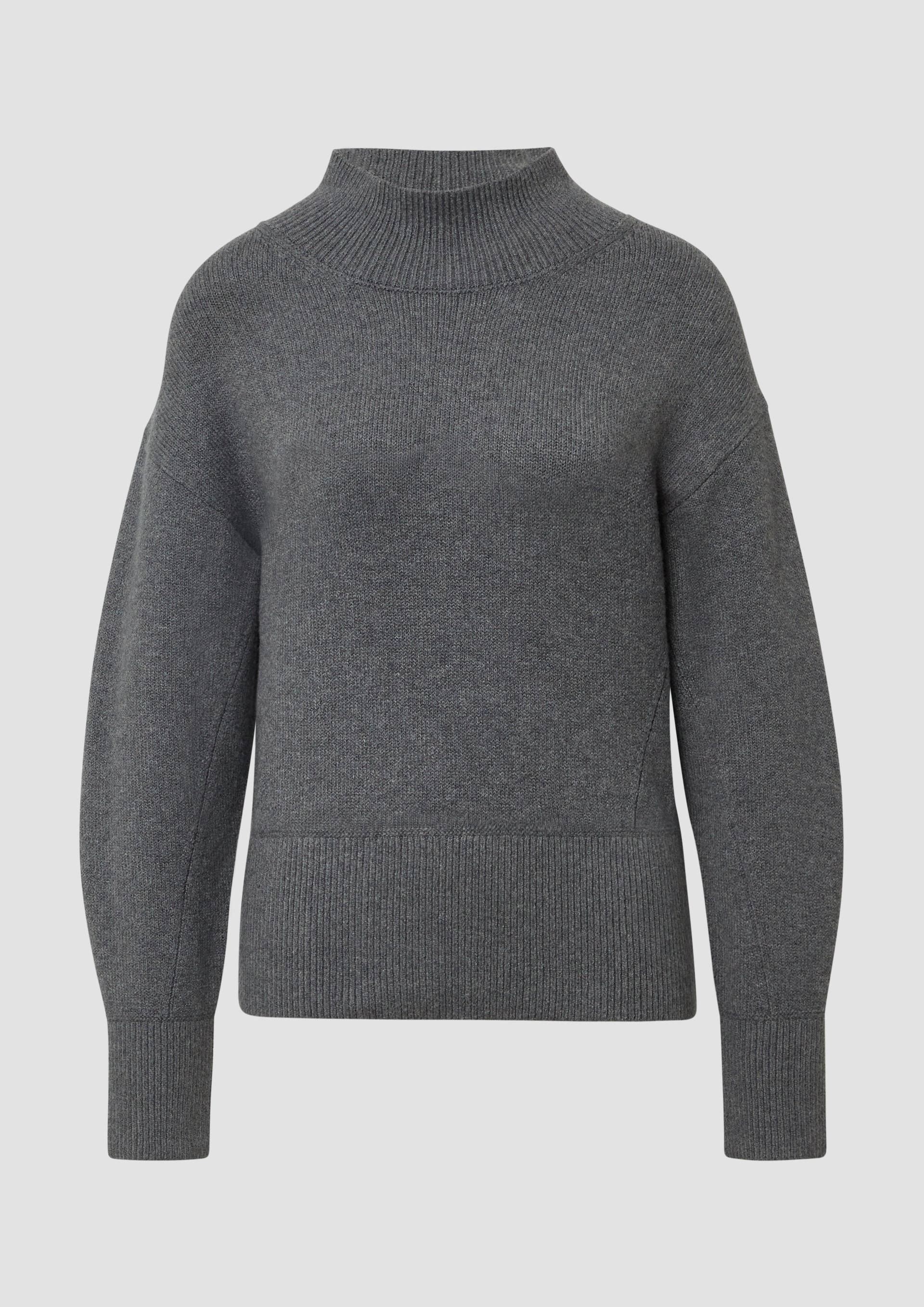 s.Oliver - Weicher Pullover mit Stehkragen, Damen, grau von s.Oliver
