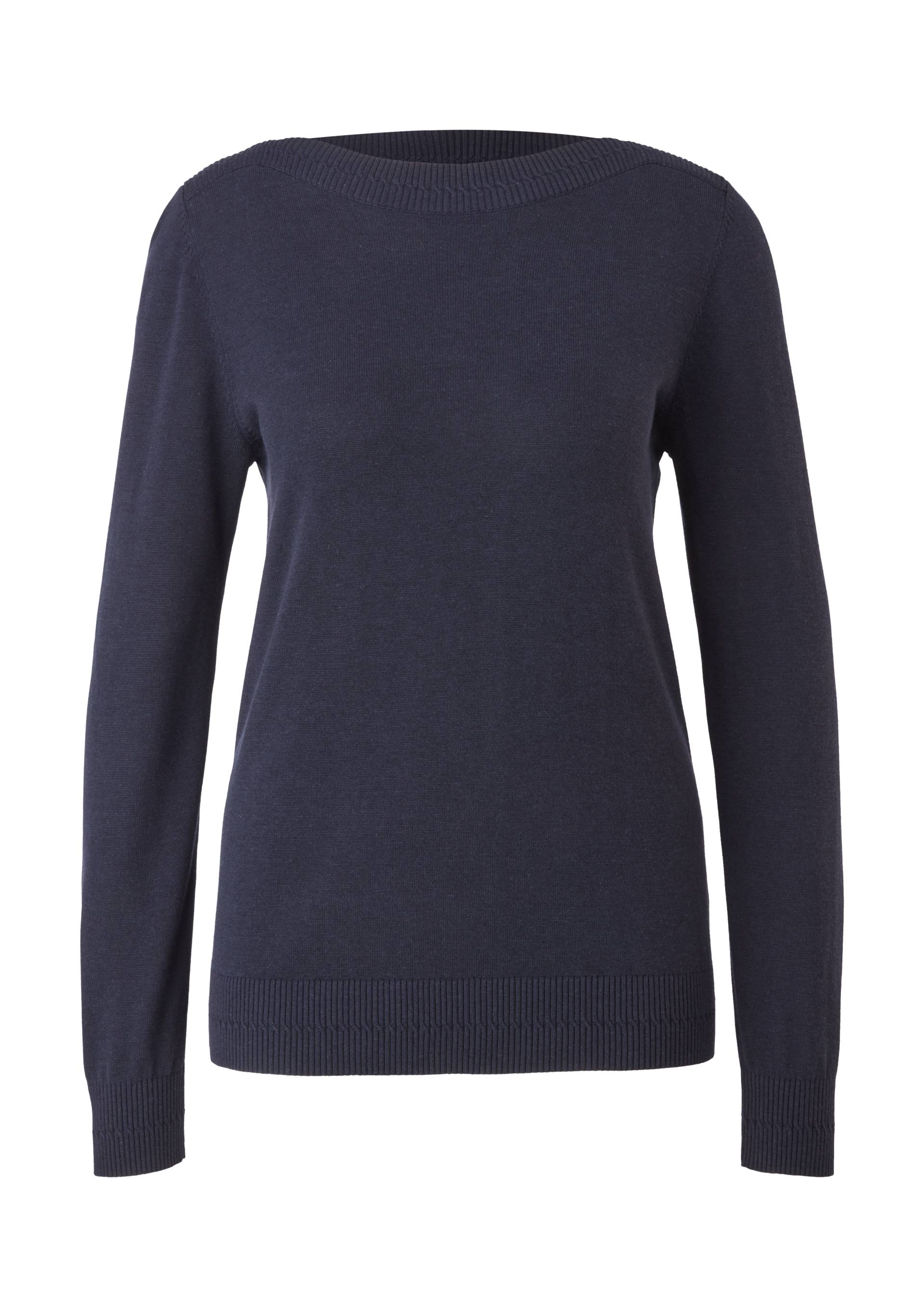 s.Oliver - Pullover mit U-Boot-Ausschnitt, Damen, blau von s.Oliver