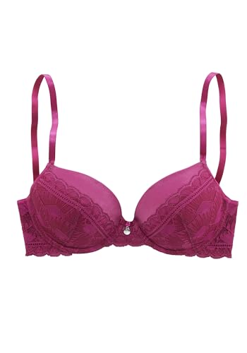 s.Oliver Push-Up-BH mit Spitze in Berry, Cup C von s.Oliver