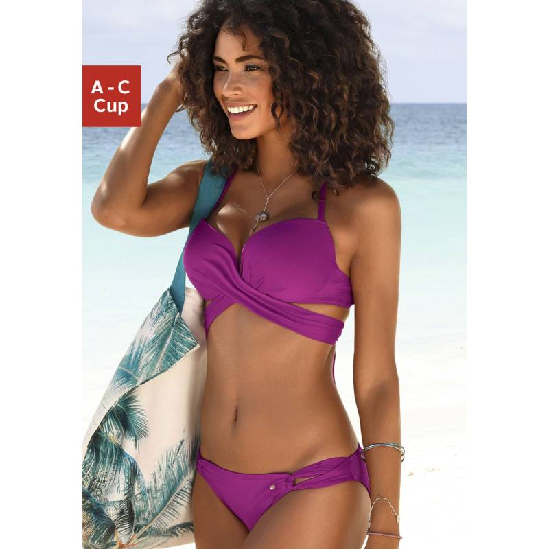 S.OLIVER Push-Up-Bikini Damen fuchsia Gr.40 Cup B von s.Oliver