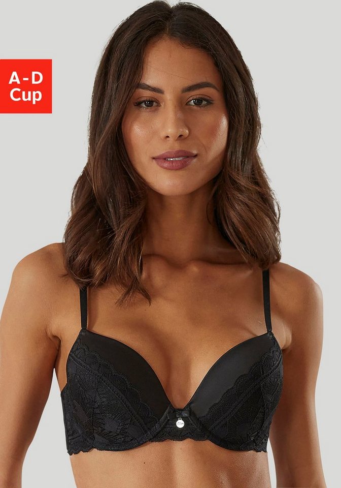 s.Oliver Push-up-BH Adèle mit graphischer Spitze und Metallaccessoire, Dessous von s.Oliver