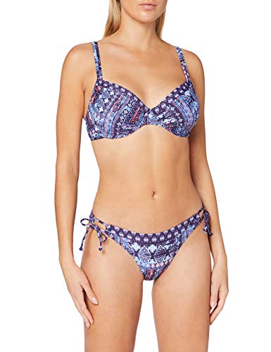 s.Oliver RED LABEL Beachwear LM Damen Medley Bikini-Set, Marine Bedruckt, 38 D von s.Oliver