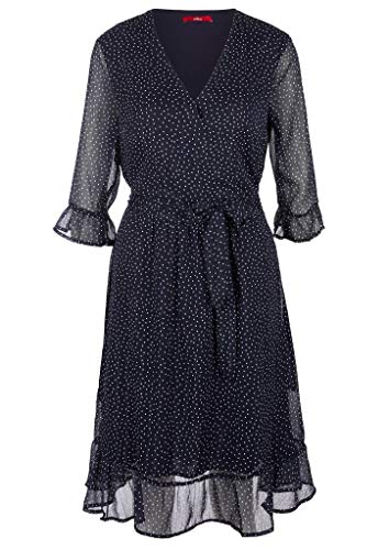 s.Oliver Damen festlich Kleid für besondere Anlässe, 59A8 Navy AOP, L von s.Oliver