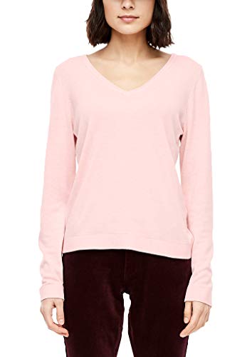 s.Oliver RED Label Damen V-Neck-Pullover aus Viskosemix Rose Peach Melange 44 von s.Oliver