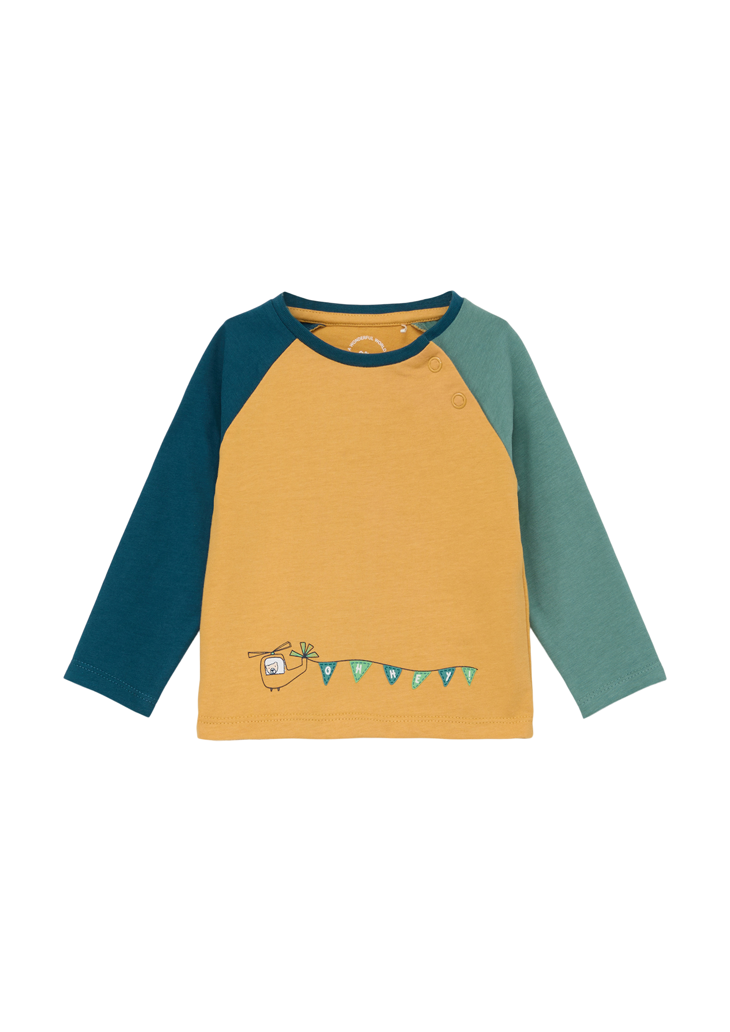 s.Oliver - Raglan-Shirt mit Colour Blocking, Babys, gelb von s.Oliver