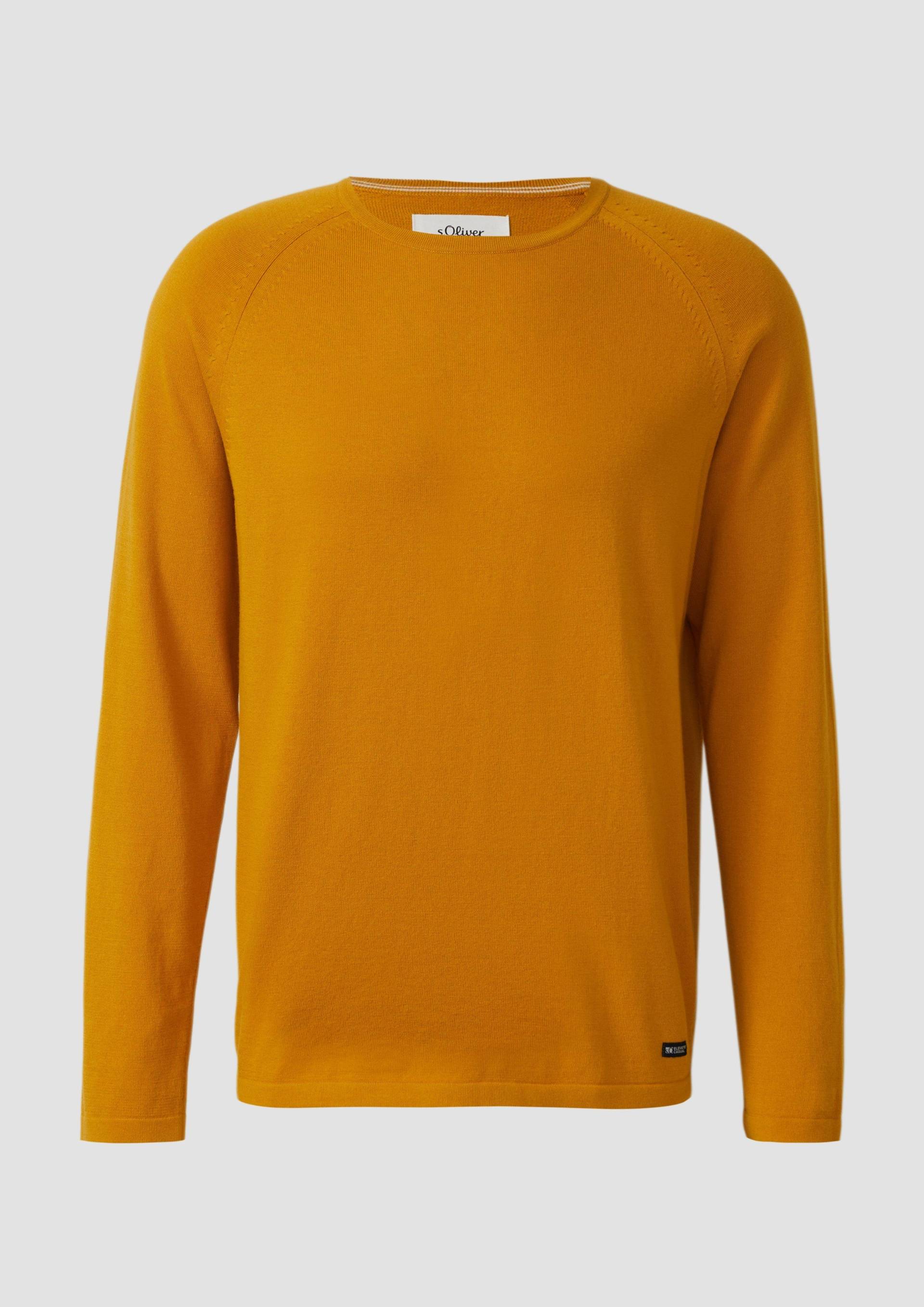 s.Oliver - Raglanpullover aus reiner Baumwolle, Herren, gelb s.Oliver - Raglanpullover aus reiner Baumwolle, Herren, gelb von s.Oliver