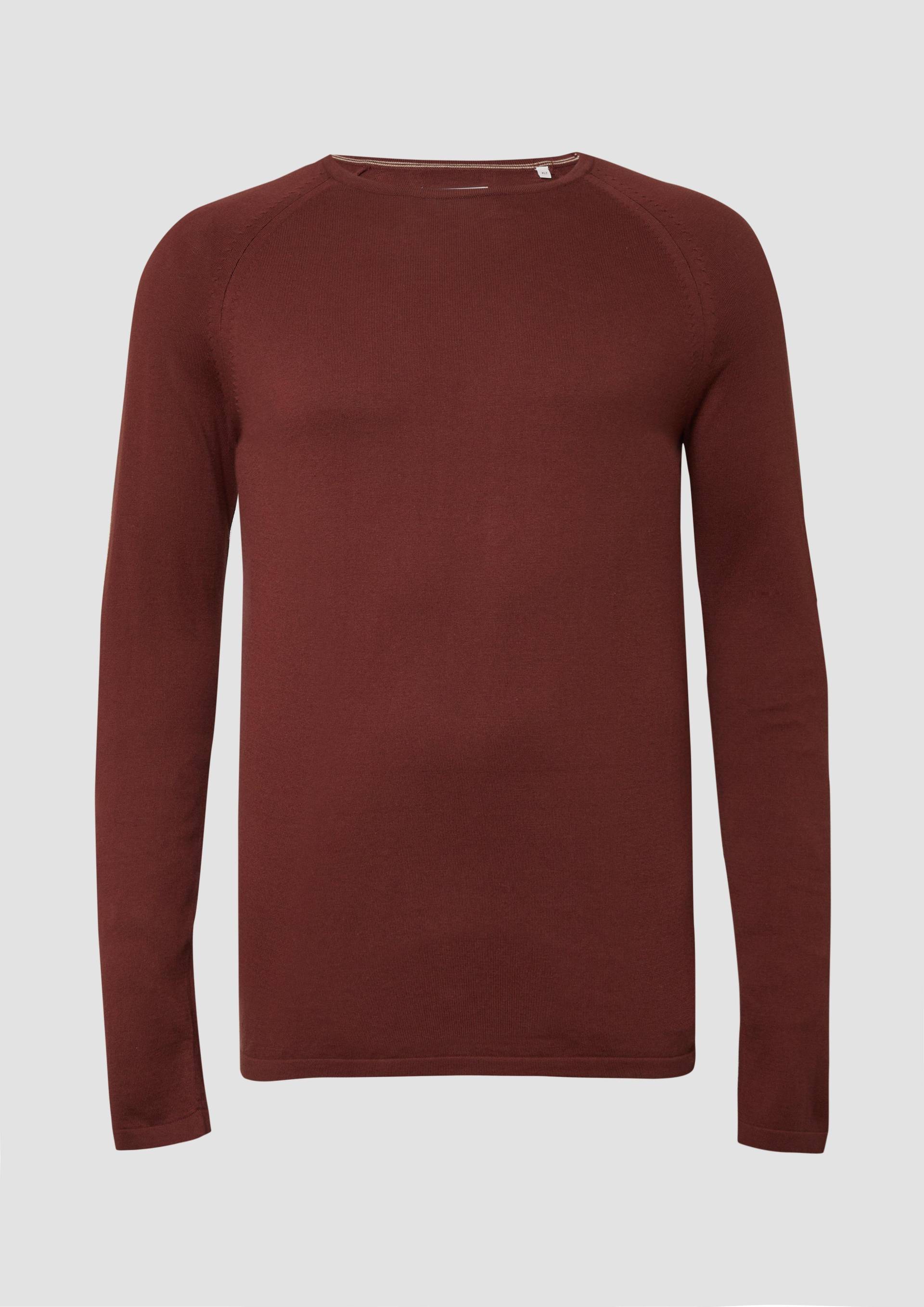 s.Oliver - Raglanpullover aus reiner Baumwolle, Herren, rot von s.Oliver