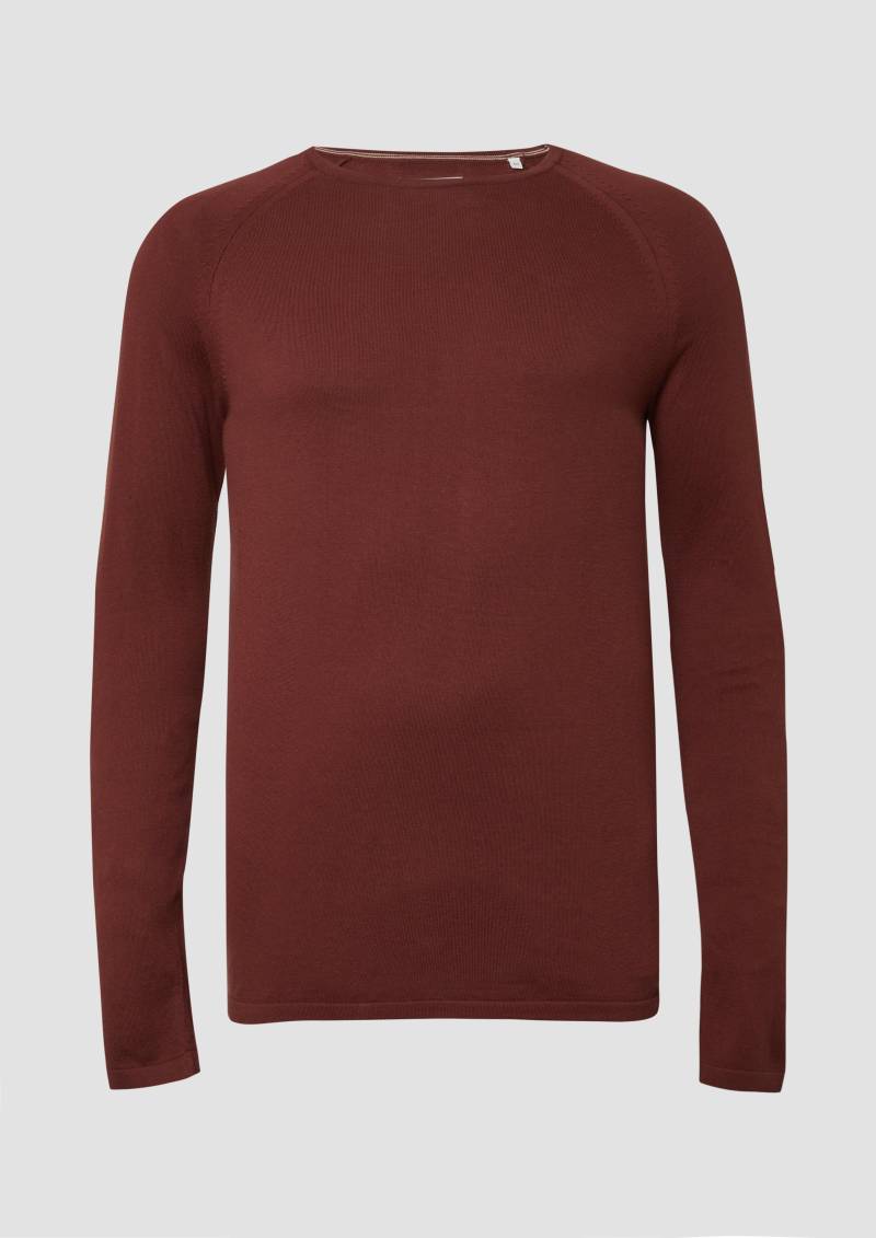 s.Oliver - Raglanpullover aus reiner Baumwolle, Herren, rot von s.Oliver