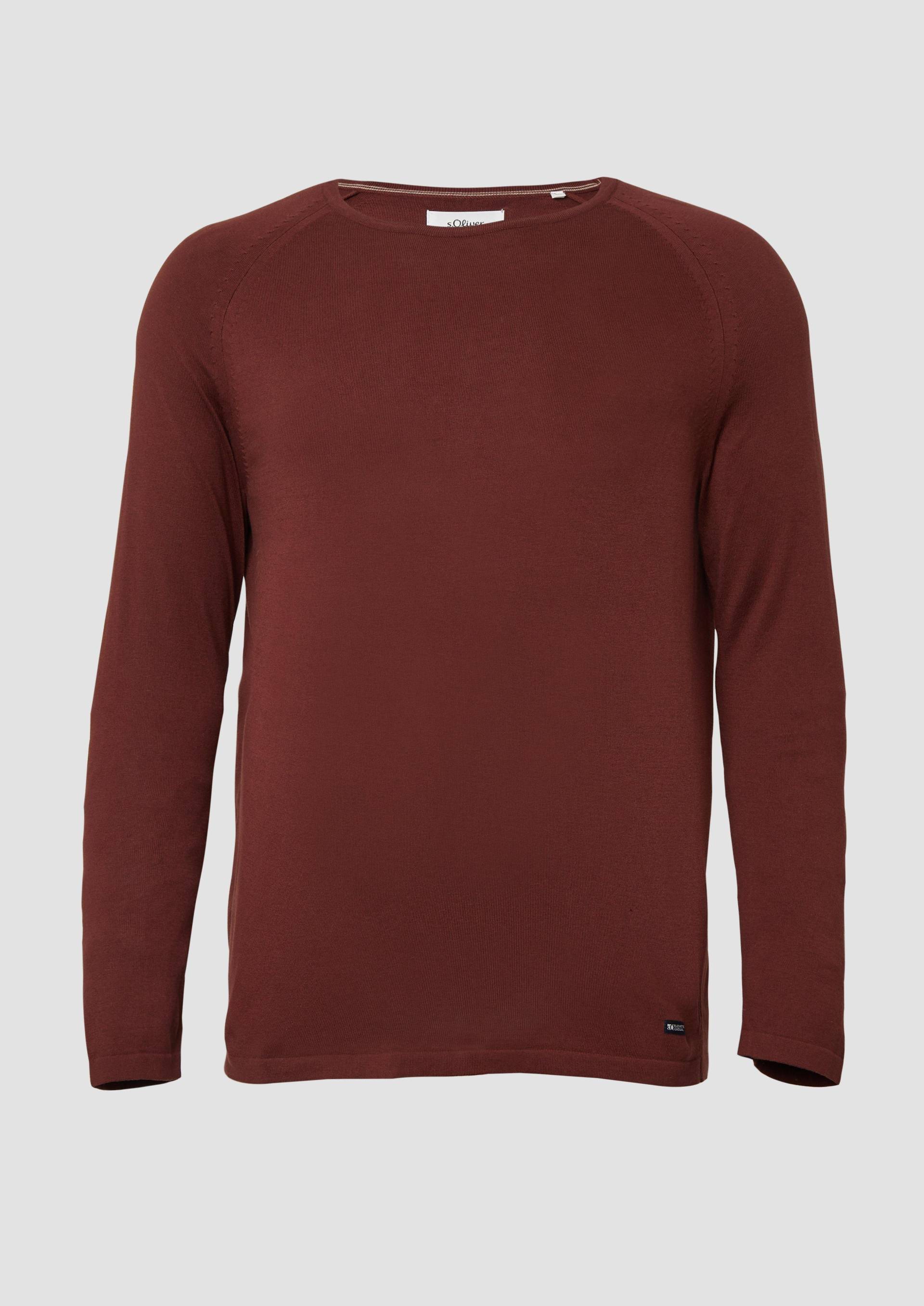 s.Oliver - Raglanpullover aus reiner Baumwolle, Herren, rot s.Oliver - Raglanpullover aus reiner Baumwolle, Herren, rot von s.Oliver