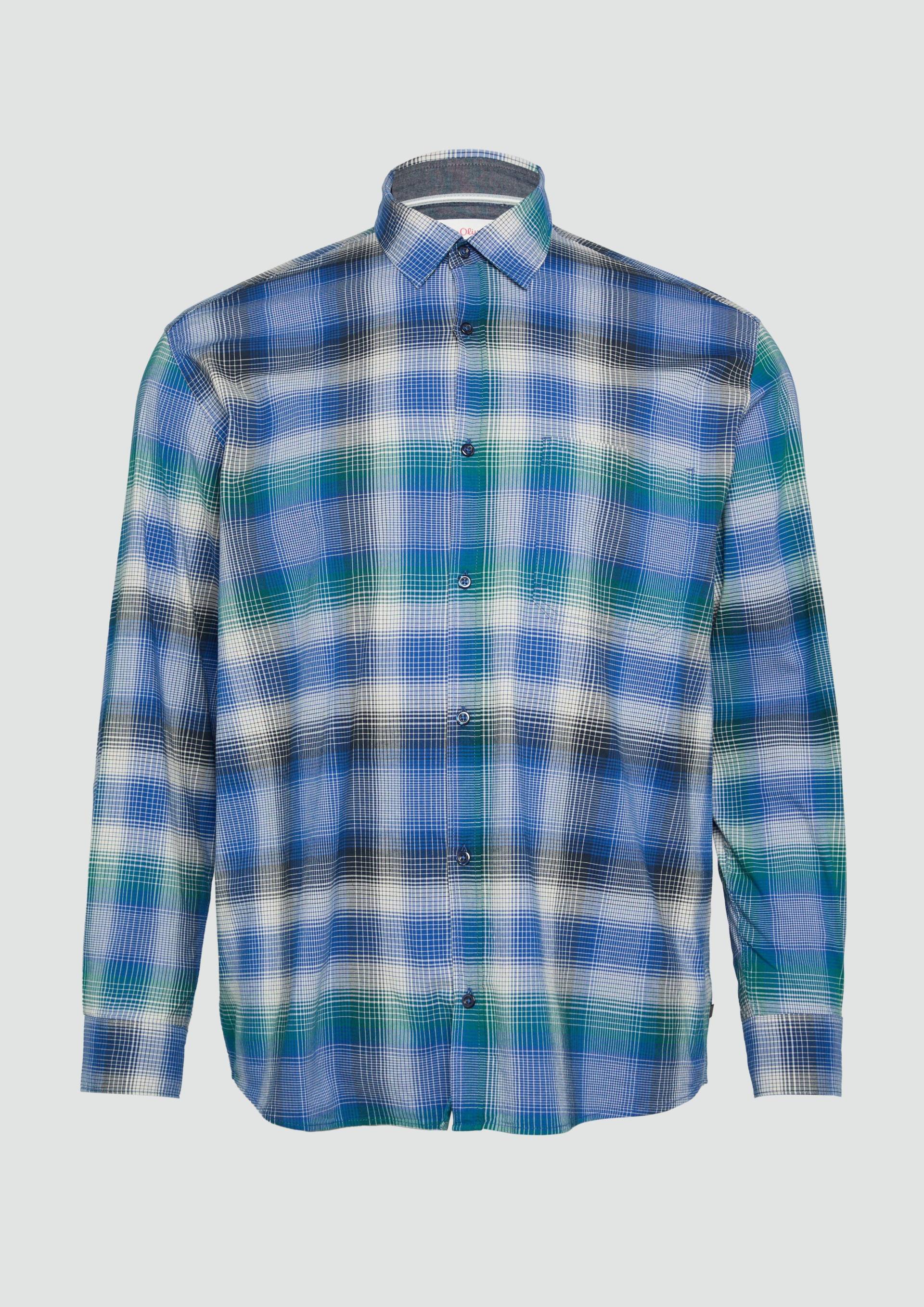 s.Oliver - Regular Fit: Kariertes Hemd aus Baumwollstretch mit Brusttasche, Herren, blau s.Oliver - Regular Fit: Kariertes Hemd aus Baumwollstretch mit Brusttasche, Herren, blau von s.Oliver
