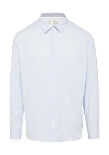 s.Oliver Regular Fit: Baumwollhemd mit Strukturmuster himmelblau XXL von s.Oliver