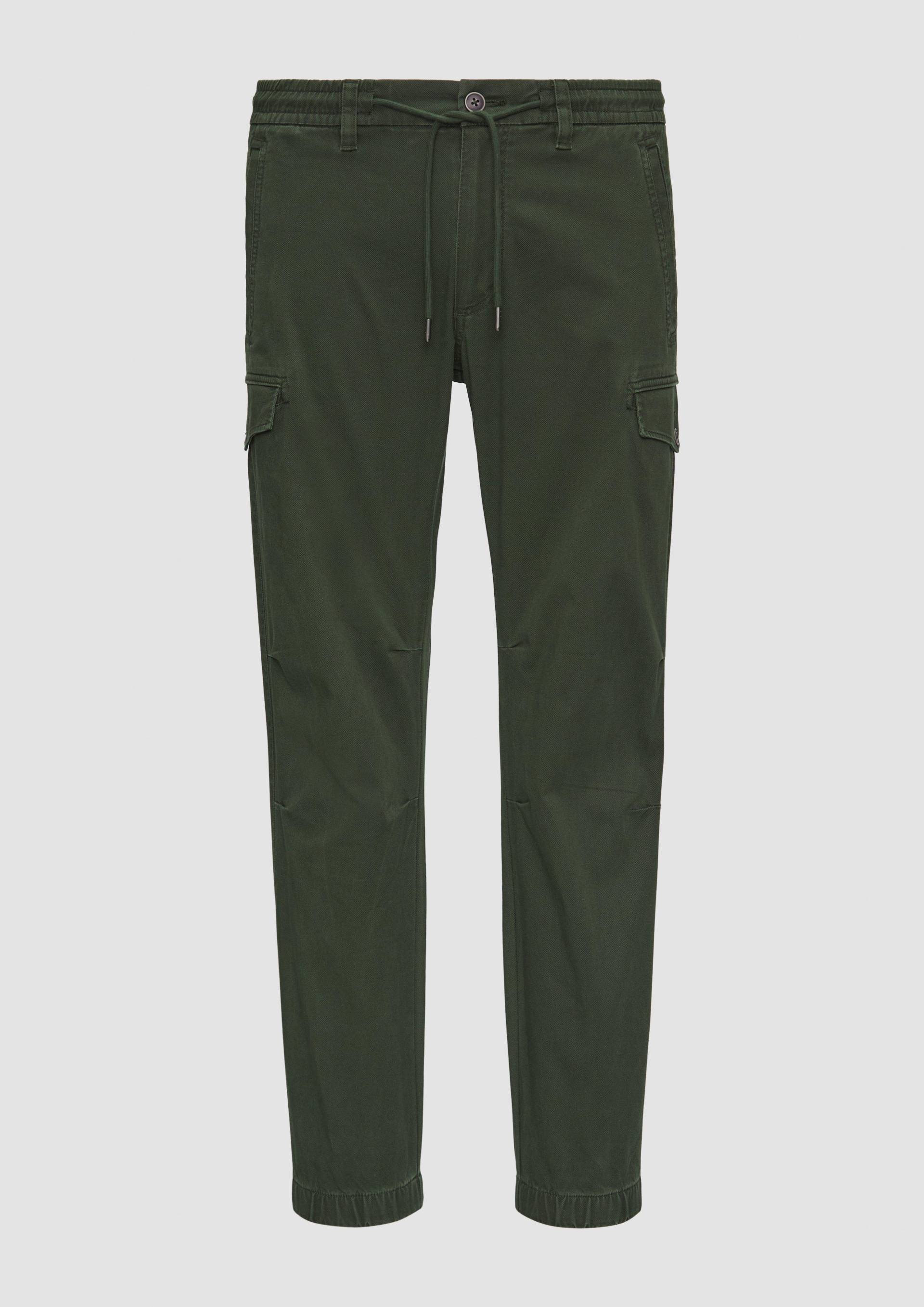 s.Oliver - Regular Fit: Cargohose aus Baumwollstretch, Herren, Grün von s.Oliver
