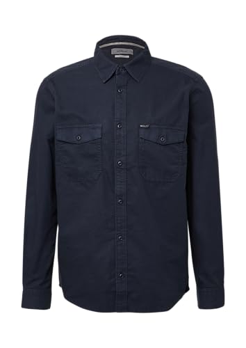 s.Oliver Regular Fit: Gewaschenes Hemd mit Ziernähten Navy 3XL von s.Oliver