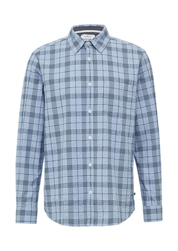 s.Oliver Regular Fit: Kariertes Baumwollhemd aus Seersucker himmelblau L von s.Oliver