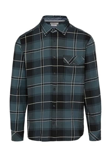 s.Oliver Regular Fit: Kariertes Flanellhemd mit Brusttasche schiefergrau M von s.Oliver