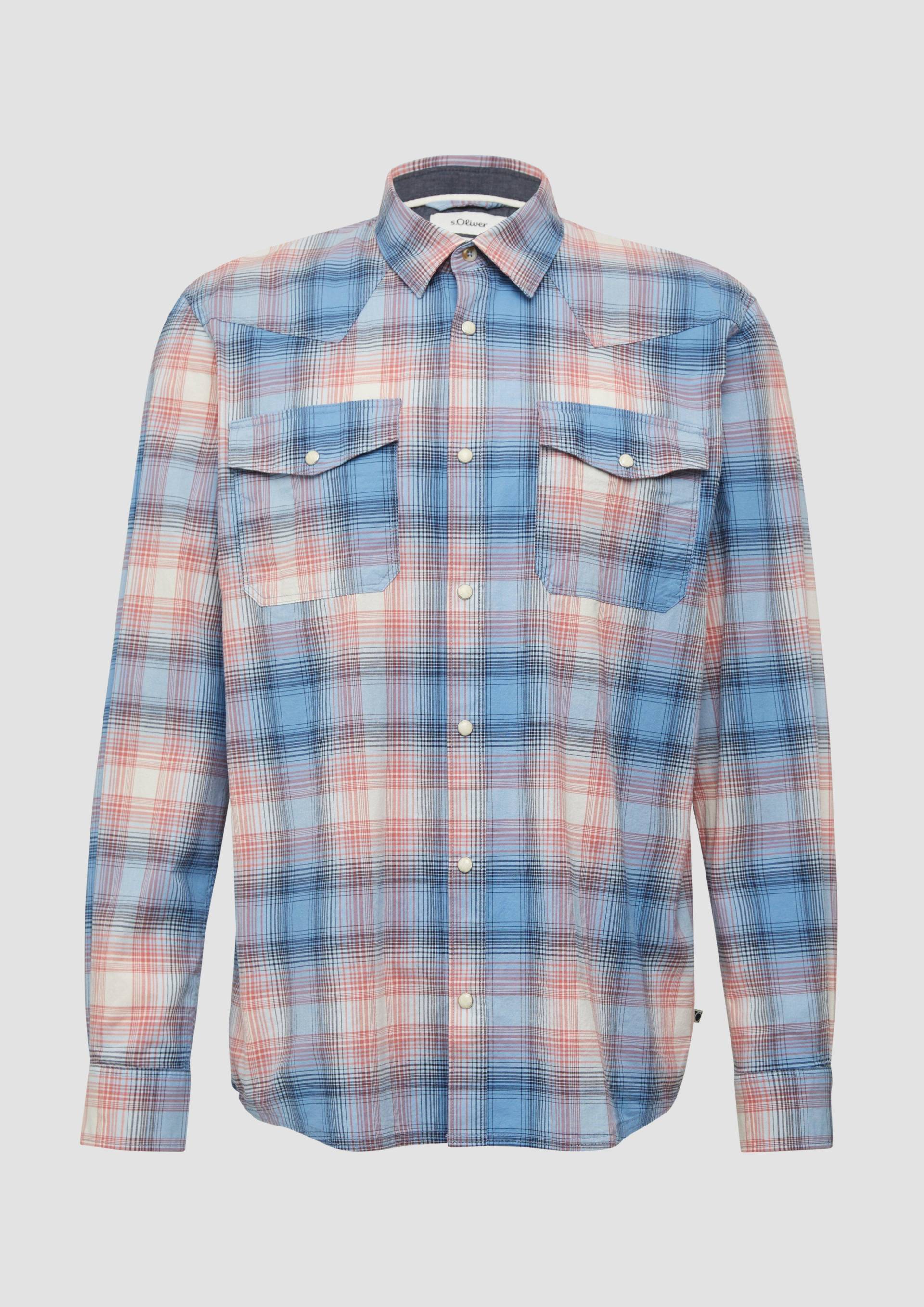 s.Oliver - Regular Fit: Kariertes Hemd im Western-Style, Herren, blau s.Oliver - Regular Fit: Kariertes Hemd im Western-Style, Herren, blau von s.Oliver