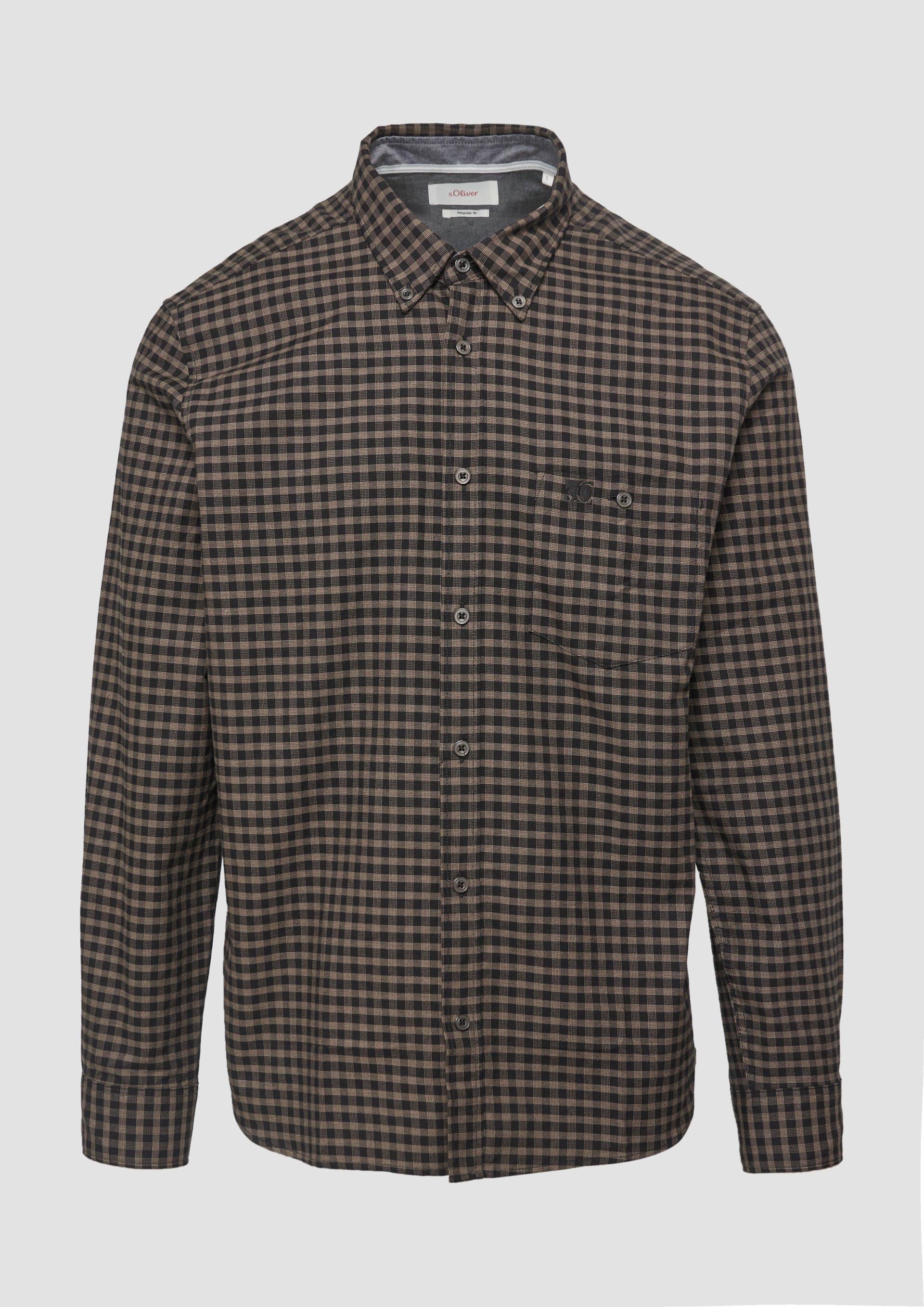 s.Oliver - Regular Fit: Kariertes Hemd mit Button-Down-Kragen, Herren, braun|schwarz von s.Oliver