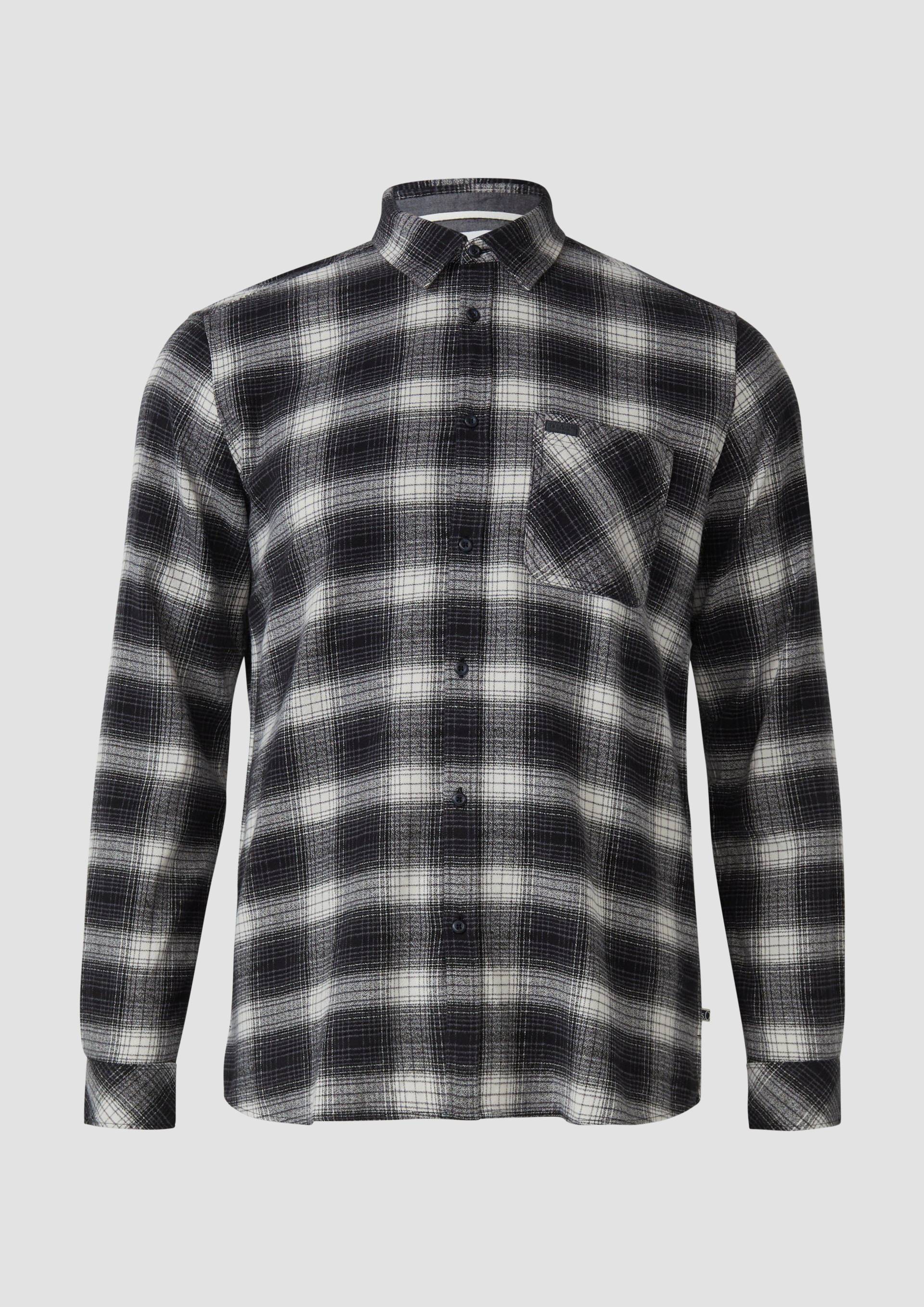 s.Oliver - Regular Fit: Kariertes Hemd mit Waschung, Herren, schwarz|mehrfarbig von s.Oliver