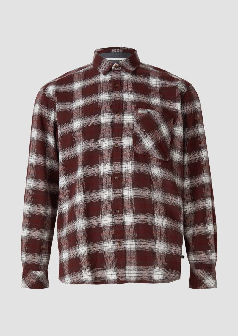 s.Oliver - Regular Fit: Kariertes Hemd mit Waschung, Herren, schwarz|mehrfarbig von s.Oliver