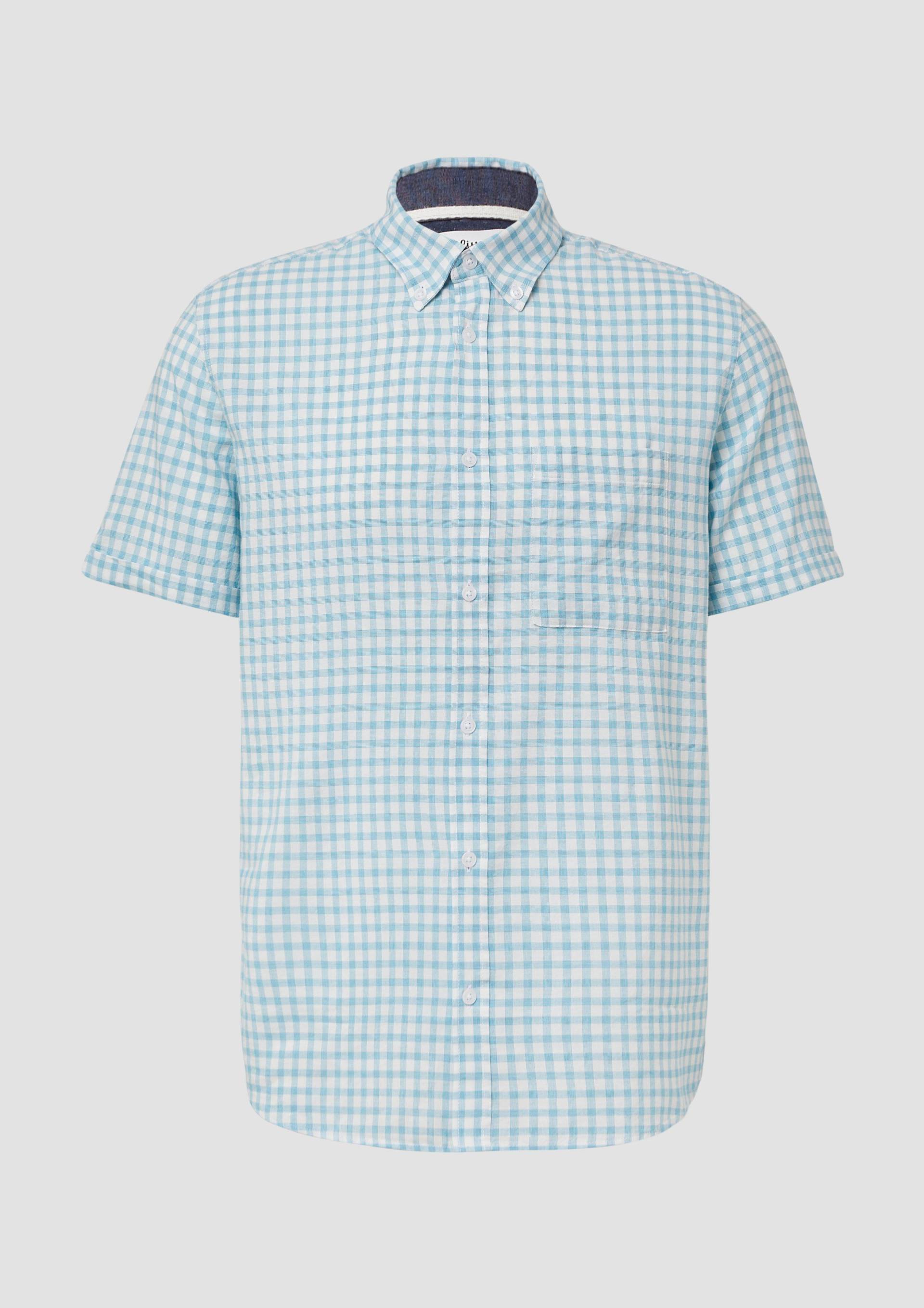 s.Oliver - Regular Fit: Kariertes Kurzarmhemds aus Viskosemix, Herren, weiß|blau s.Oliver - Regular Fit: Kariertes Kurzarmhemds aus Viskosemix, Herren, weiß|blau von s.Oliver