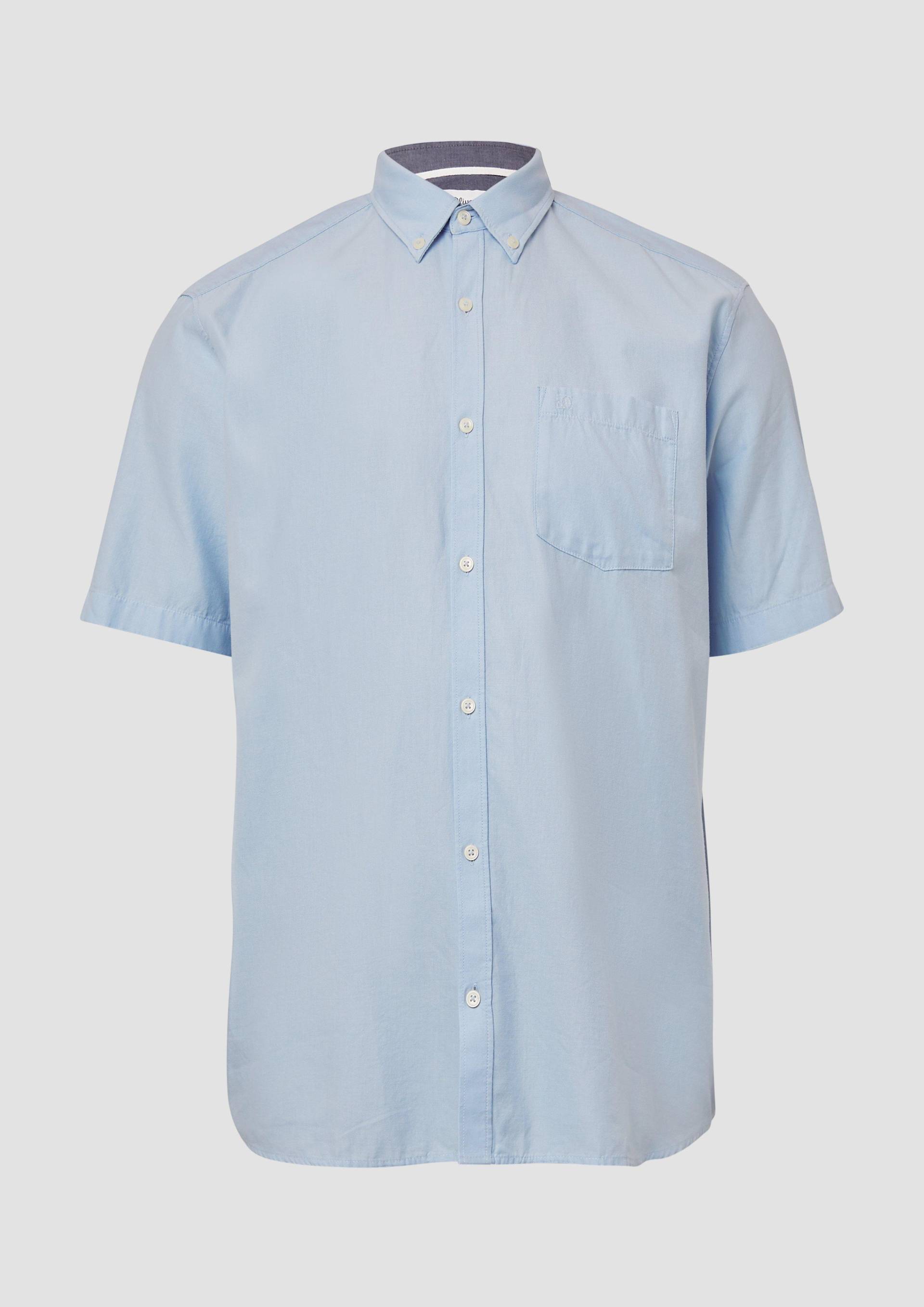 s.Oliver - Regular Fit: Kurzärmeliges Twillhemd mit Button-Down-Kragen, Herren, blau s.Oliver - Regular Fit: Kurzärmeliges Twillhemd mit Button-Down-Kragen, Herren, blau von s.Oliver
