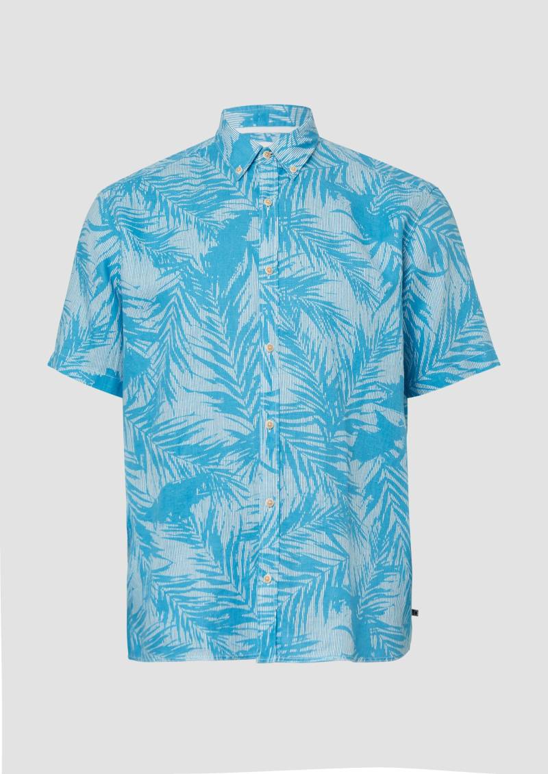 s.Oliver - Regular Fit: Gemustertes Kurzarmhemd aus Leinen, Herren, türkis s.Oliver - Regular Fit: Gemustertes Kurzarmhemd aus Leinen, Herren, türkis von s.Oliver