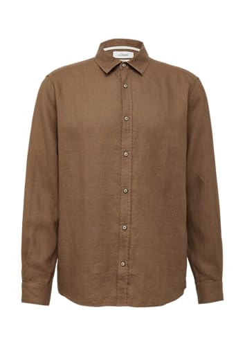 s.Oliver Regular Fit: Langarmhemd aus Leinen Sandstein XXL von s.Oliver