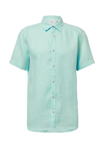 s.Oliver Regular Fit: Leichtes Kurzarmhemd aus 100% Leinen Minze L von s.Oliver