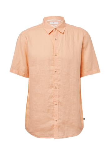 s.Oliver Regular Fit: Leichtes Kurzarmhemd aus 100% Leinen Papaya XXL von s.Oliver