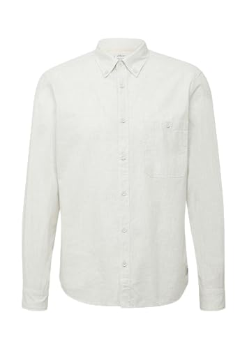 s.Oliver Regular Fit: Meliertes Baumwoll-Hemd mit Button-Down-Kragen weiß XL von s.Oliver