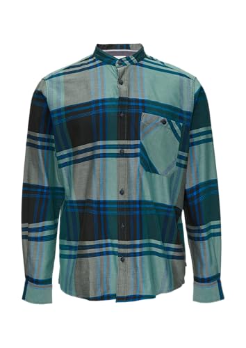 s.Oliver Regular Fit: Softes Karohemd mit Stehkragen Petrol XXL von s.Oliver