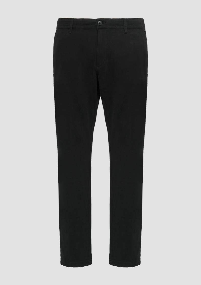 s.Oliver - Regular Fit: Strukturierte Chino aus Baumwollstretch, Herren, schwarz von s.Oliver