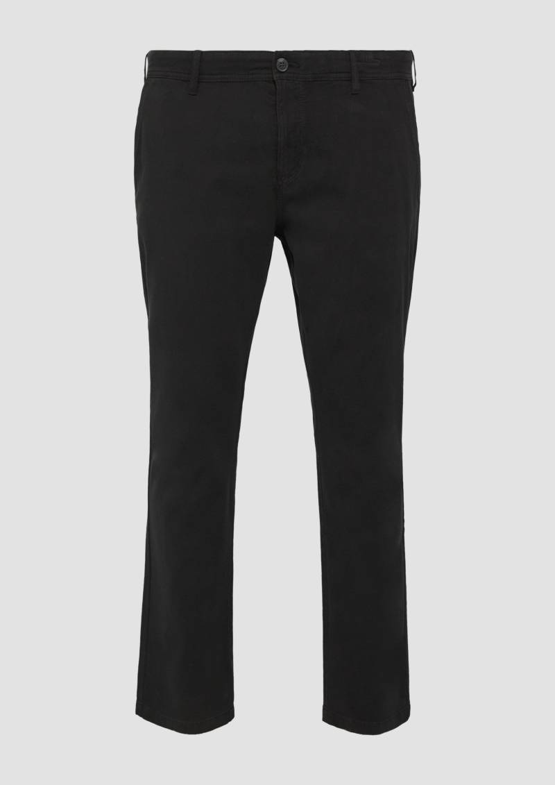 s.Oliver - Regular Fit: Strukturierte Chino aus Baumwollstretch, Herren, schwarz von s.Oliver