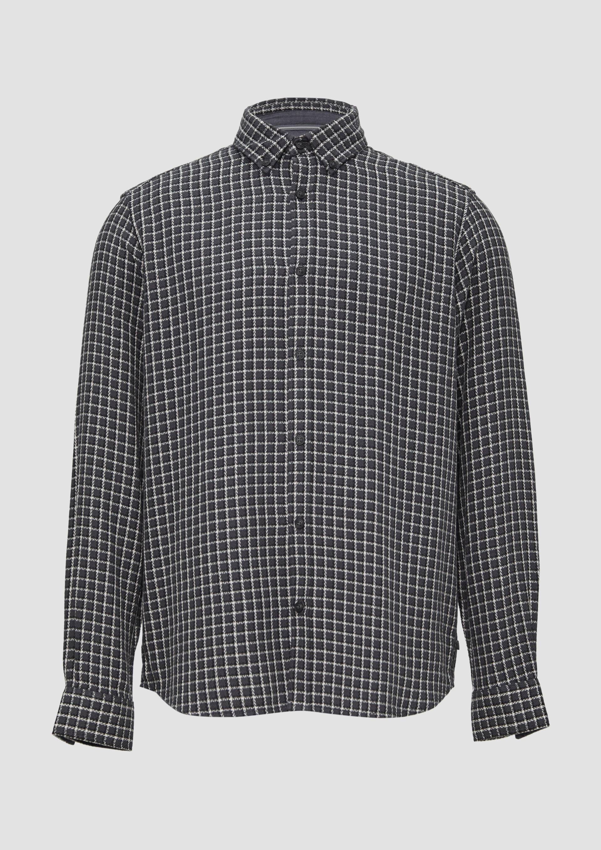 s.Oliver - Regular Fit: Strukturiertes Baumwollhemd mit Button-down-Kragen, Herren, grau s.Oliver - Regular Fit: Strukturiertes Baumwollhemd mit Button-down-Kragen, Herren, grau von s.Oliver
