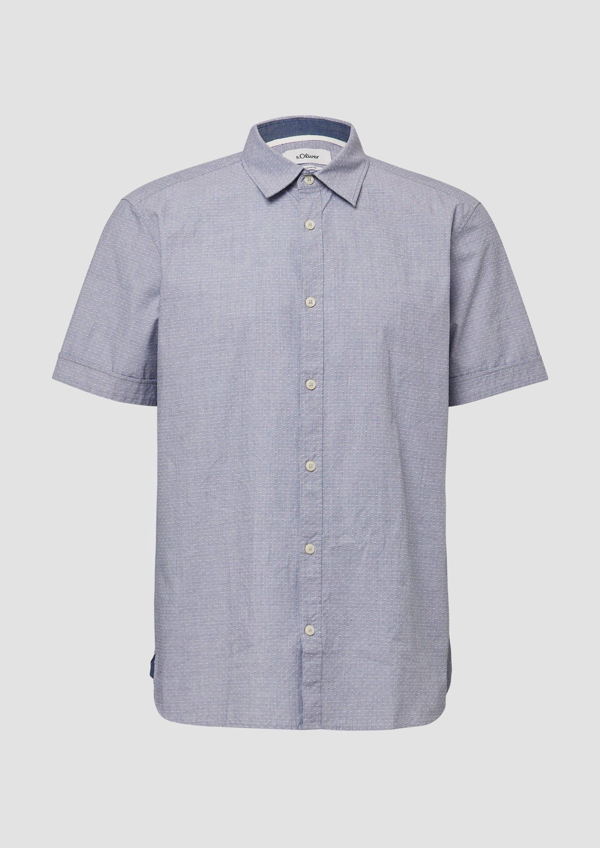 s.Oliver - Regular Fit: Strukturiertes Kurzarmhemd aus Baumwolle mit Kentkragen, Herren, blau s.Oliver - Regular Fit: Strukturiertes Kurzarmhemd aus Baumwolle mit Kentkragen, Herren, blau von s.Oliver