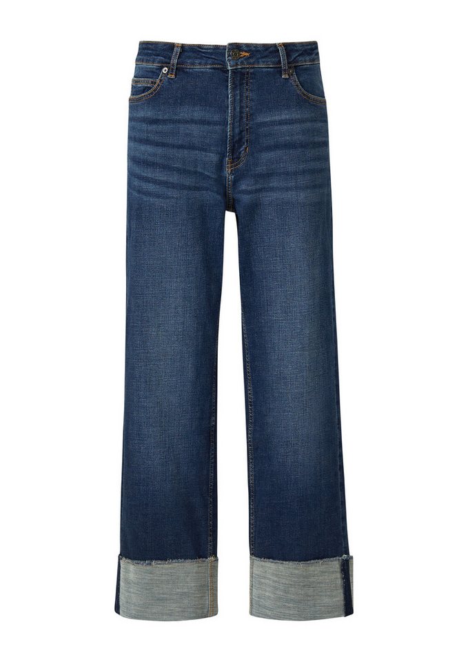 s.Oliver Regular-fit-Jeans Jeans-Hose BETH Beth Boyfriend / Relaxed Fit / Mid Rise / Straight Leg / Aufschlag von s.Oliver