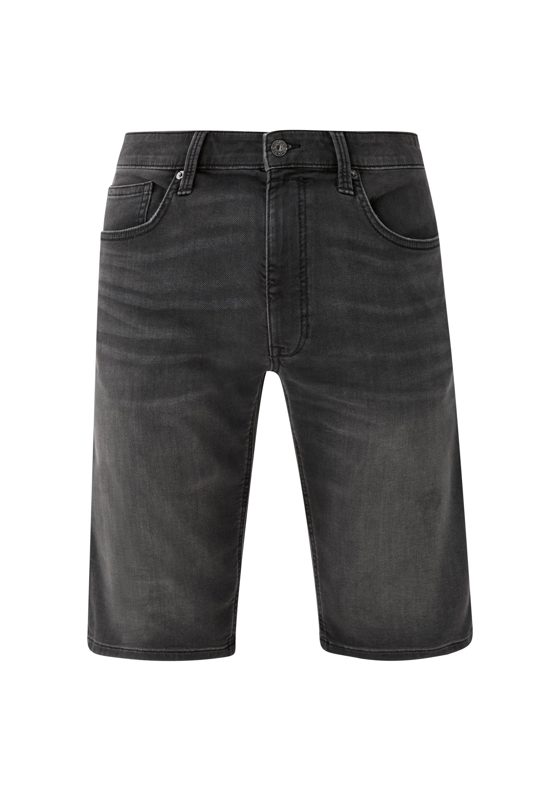 s.Oliver - Jeans-Shorts / Regular Fit / Mid Rise / Straight Leg, Herren, grau von s.Oliver