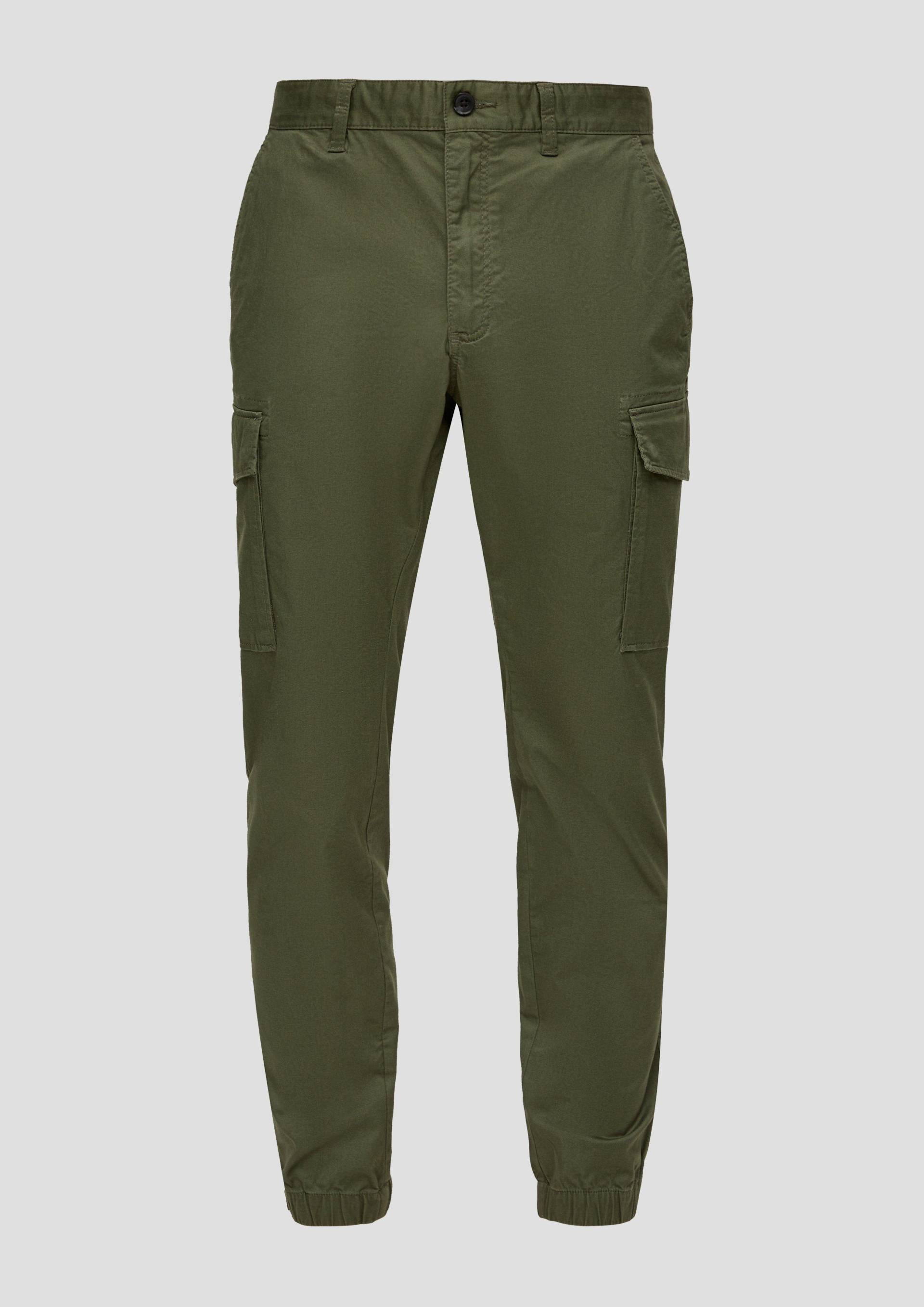 s.Oliver - Regular: Cargohose aus Baumwollstretch, Herren, Grün von s.Oliver