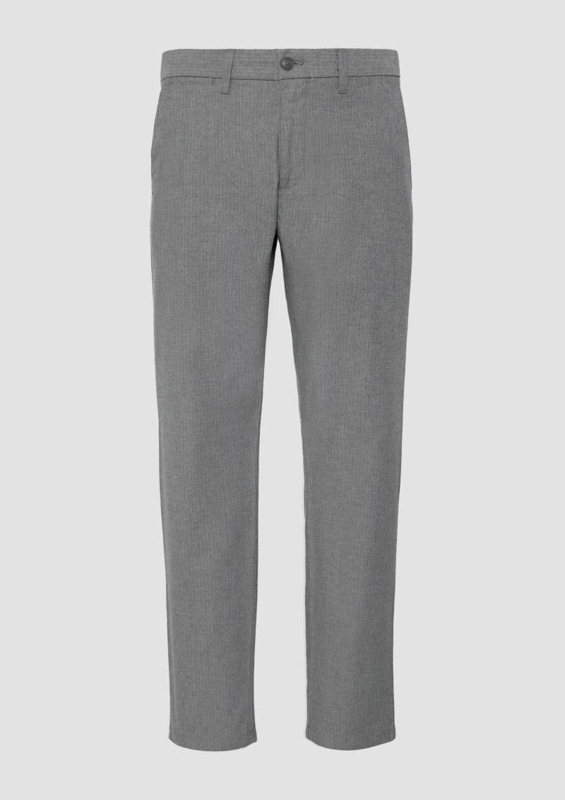 s.Oliver - Regular: Chino mit Webstruktur, Herren, grau von s.Oliver