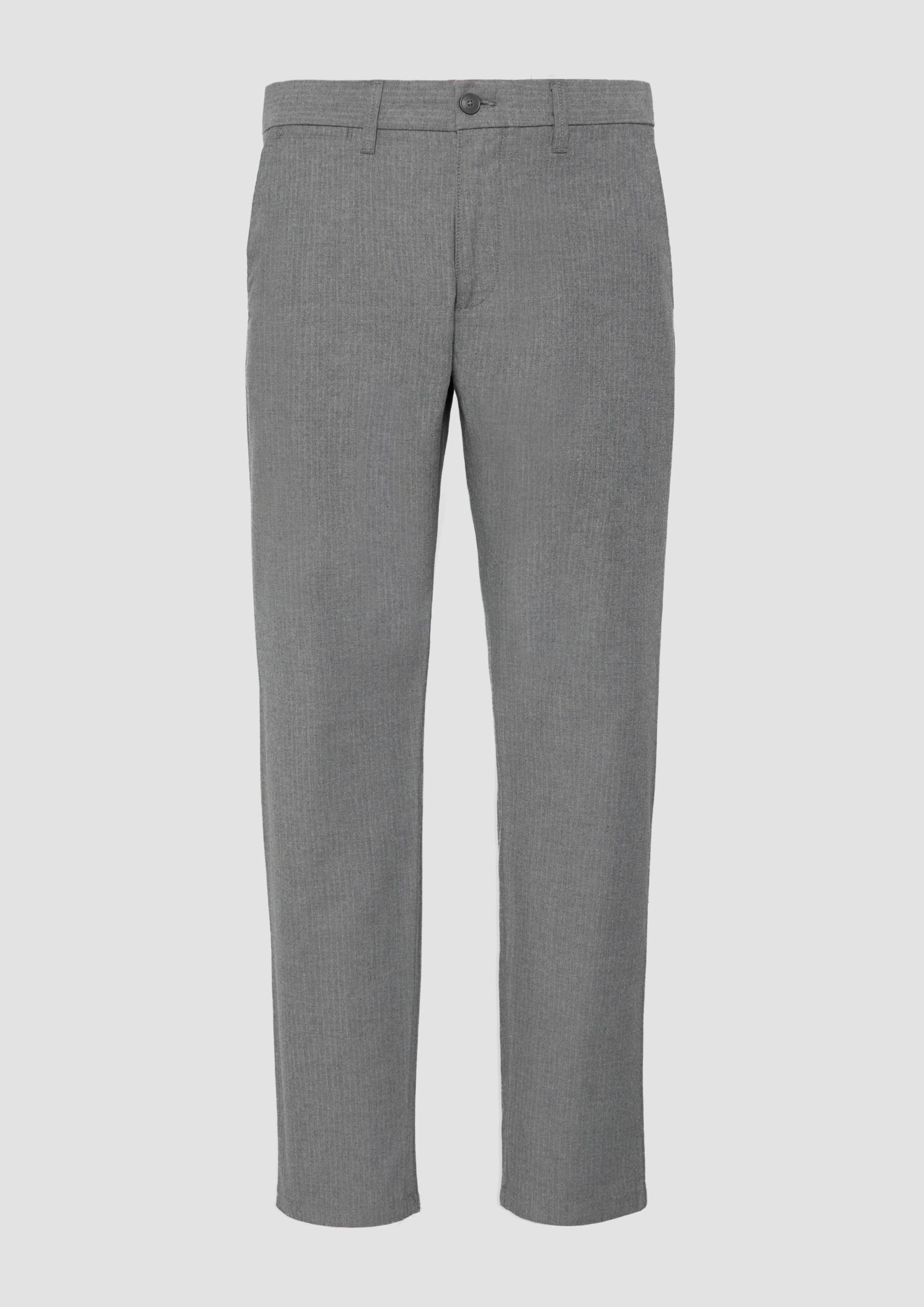 s.Oliver - Regular: Chino mit Webstruktur, Herren, grau von s.Oliver