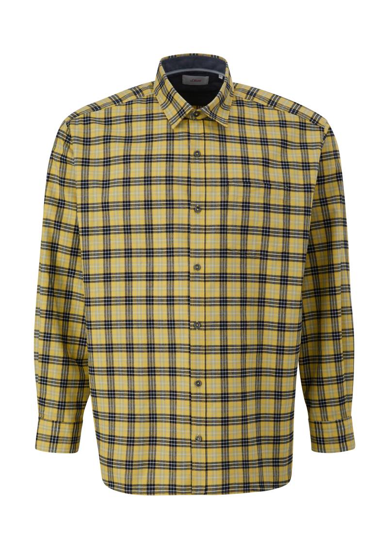 s.Oliver - Regular: Hemd aus Baumwolle, Herren, gelb von s.Oliver