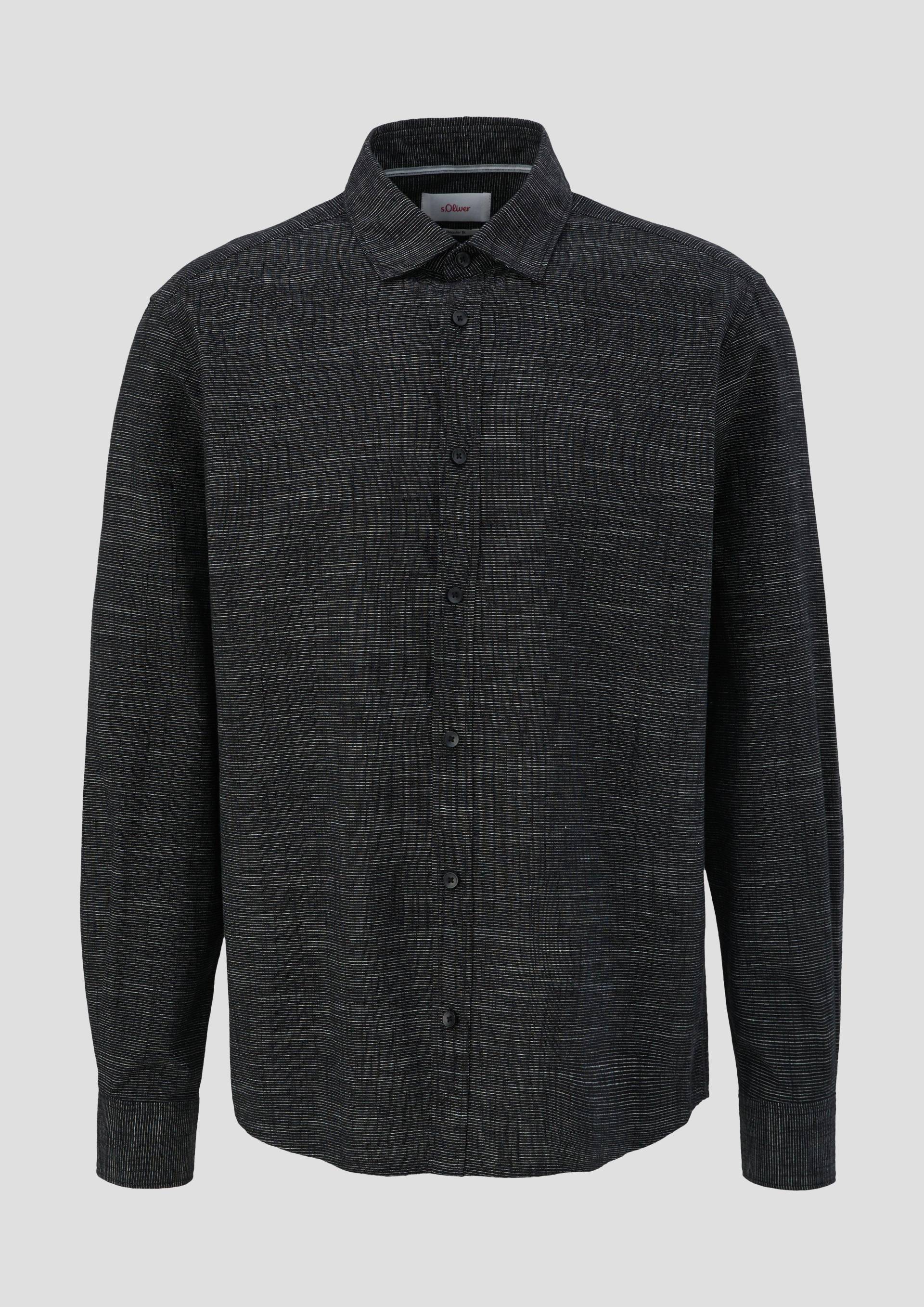 s.Oliver - Regular: Hemd aus Baumwolle, Herren, schwarz von s.Oliver