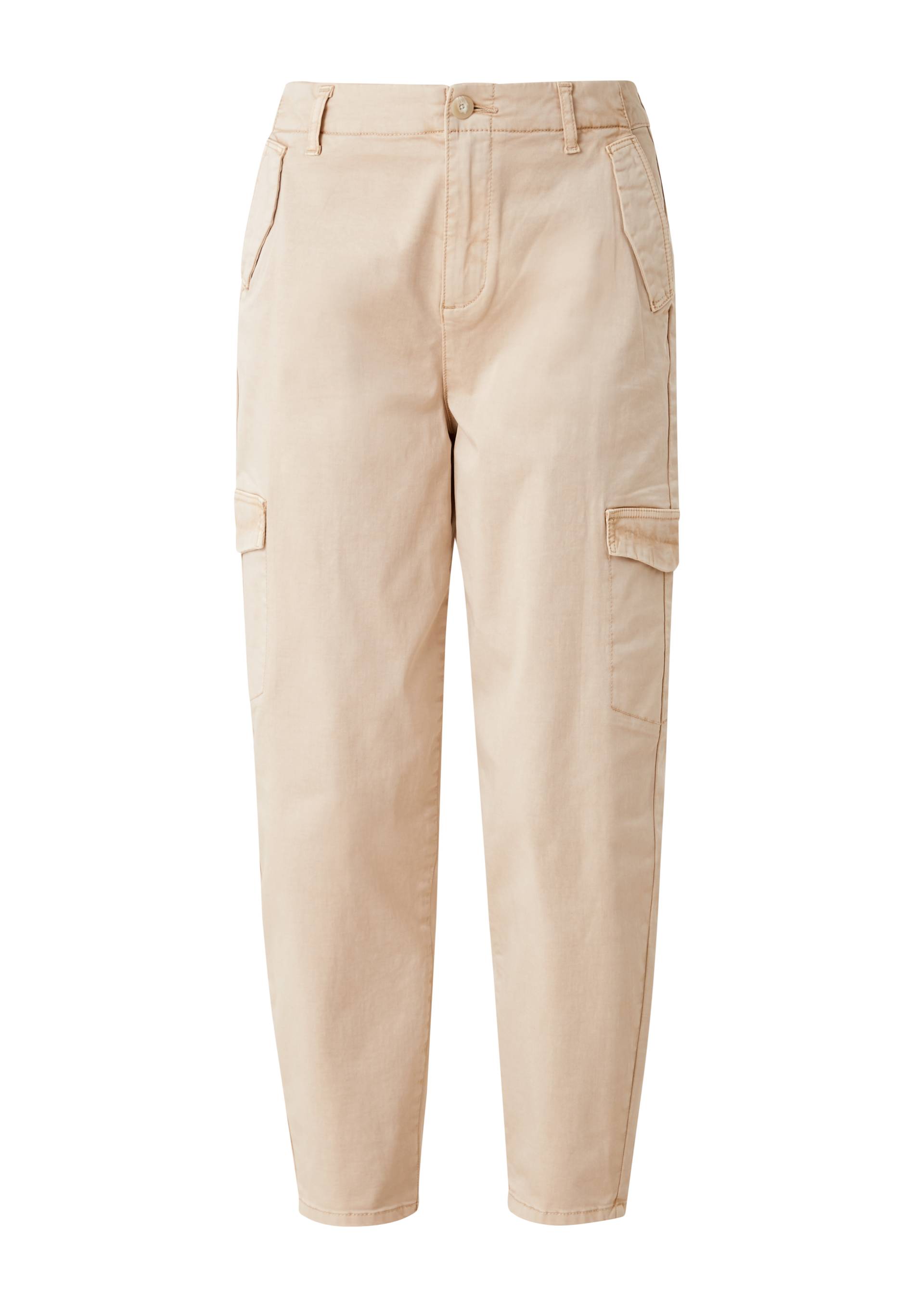 s.Oliver - Regular: Hose mit Barrel leg, Damen, Beige von s.Oliver