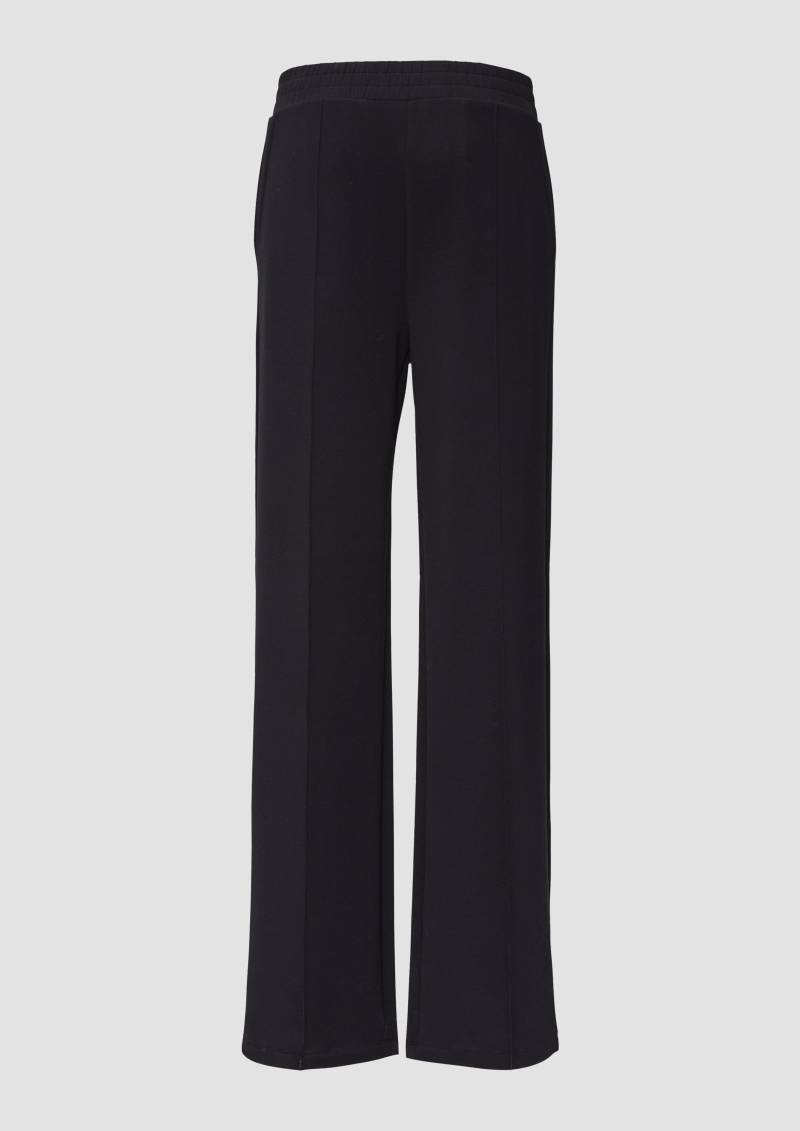 s.Oliver - Regular: Scuba-Hose mit Wide Leg, Damen, schwarz von s.Oliver