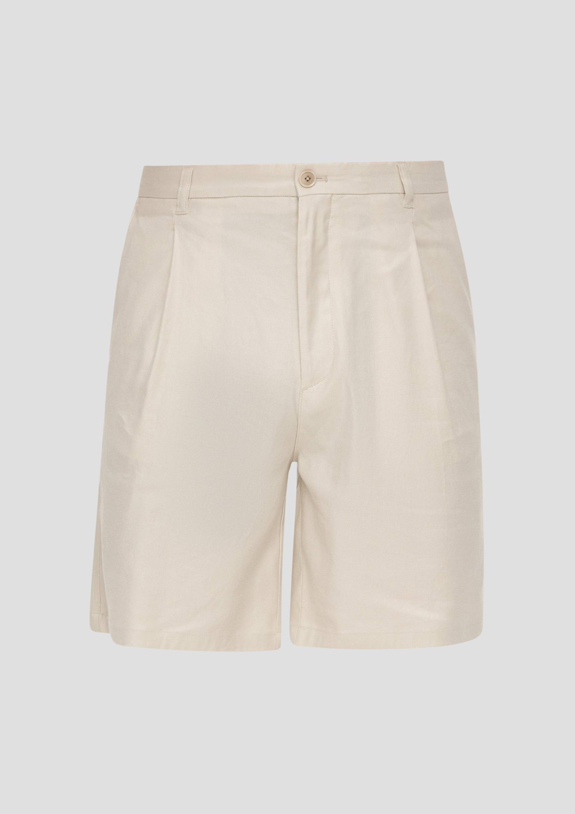 s.Oliver - Regular: Shorts aus Leinen-Lyocell-Mix, Herren, creme von s.Oliver