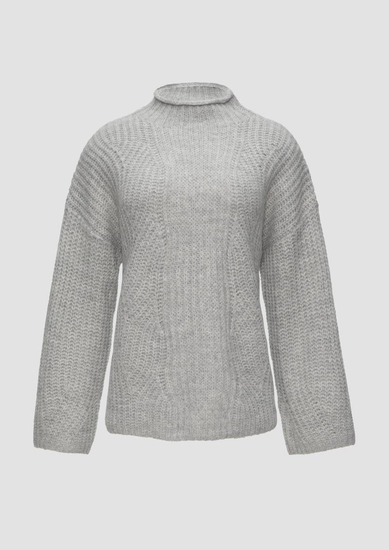 s.Oliver - Relaxed Fit Pullover aus Alpakamix, Damen, grau von s.Oliver