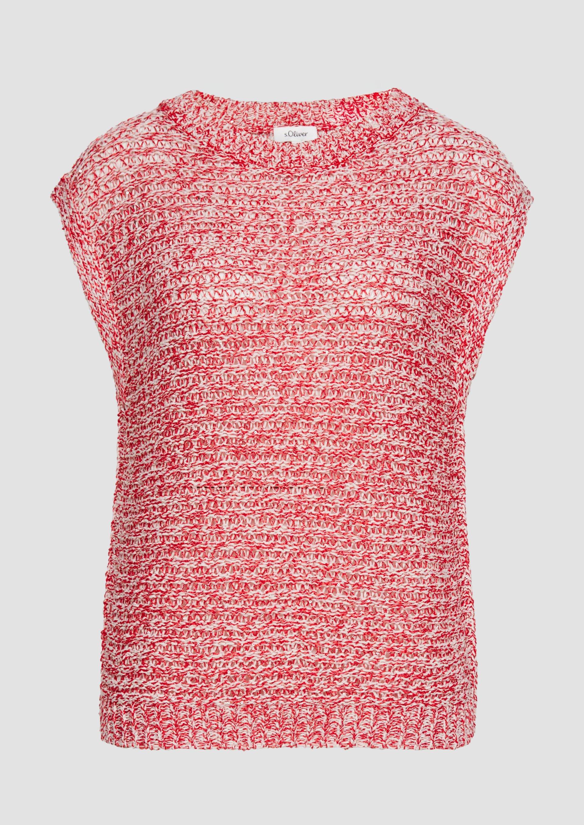 s.Oliver - Relaxed-Fit-Pullunder aus Ajourstrick, Damen, rot s.Oliver - Relaxed-Fit-Pullunder aus Ajourstrick, Damen, rot von s.Oliver