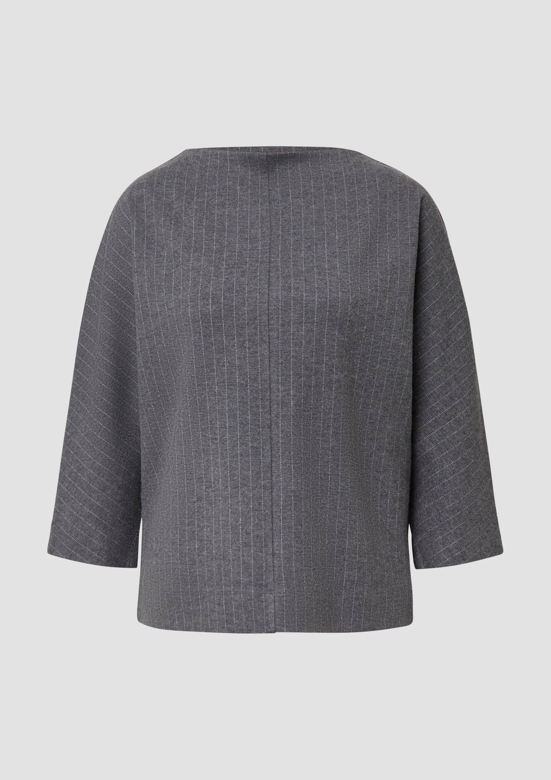 s.Oliver - Relaxed-Fit-Shirt mit Nadelstreifen und Fledermausärmeln, Damen, grau s.Oliver - Relaxed-Fit-Shirt mit Nadelstreifen und Fledermausärmeln, Damen, grau von s.Oliver