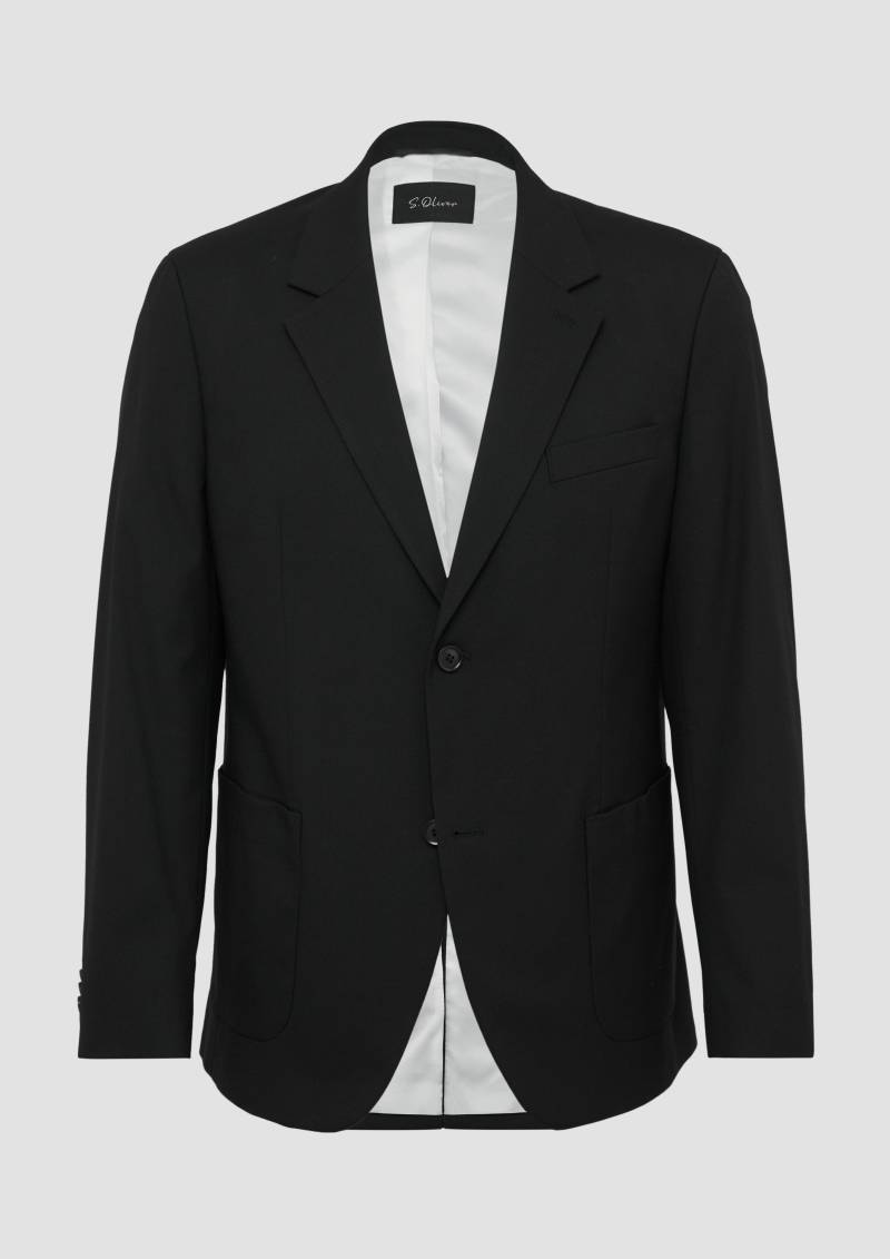 s.Oliver - s.O NOW: Anzugsakko aus Stretch-Material, Herren, schwarz von s.Oliver